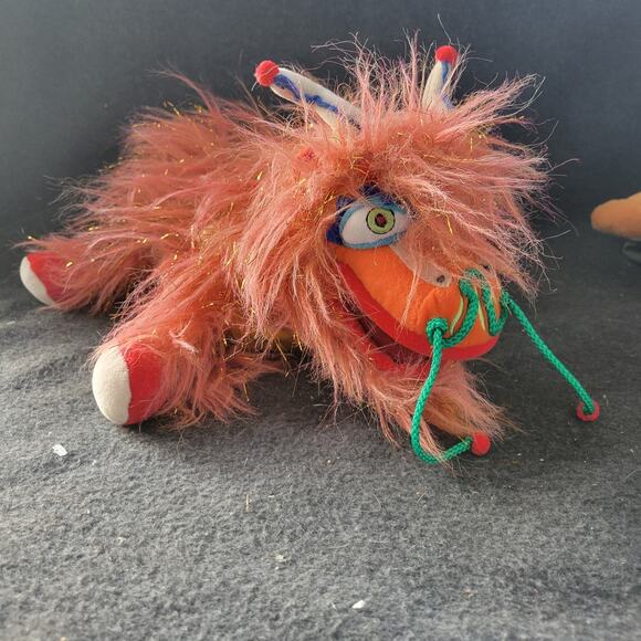 Cirque Du Soleil Dralion 14 Inch Plush New With Tag. Orange Dragon/Lion - Picture 1 of 8